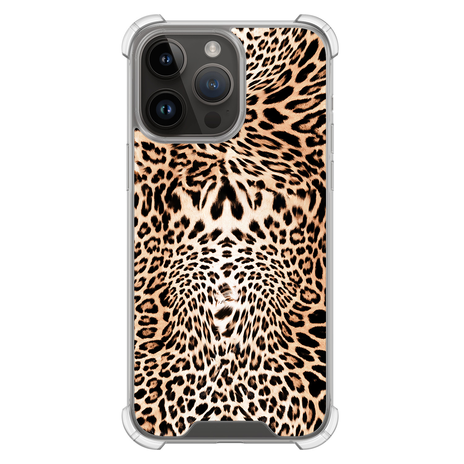 Leuke Telefoonhoesjes iPhone 14 Pro Max shockproof case - Luipaardprint