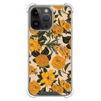 Leuke Telefoonhoesjes iPhone 14 Pro Max shockproof case - Retro flowers