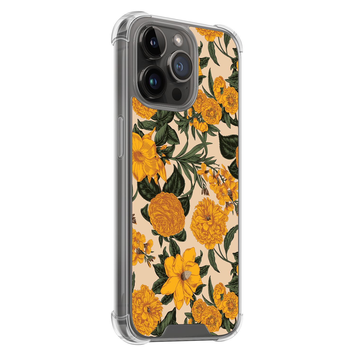 Leuke Telefoonhoesjes iPhone 14 Pro Max shockproof case - Retro flowers