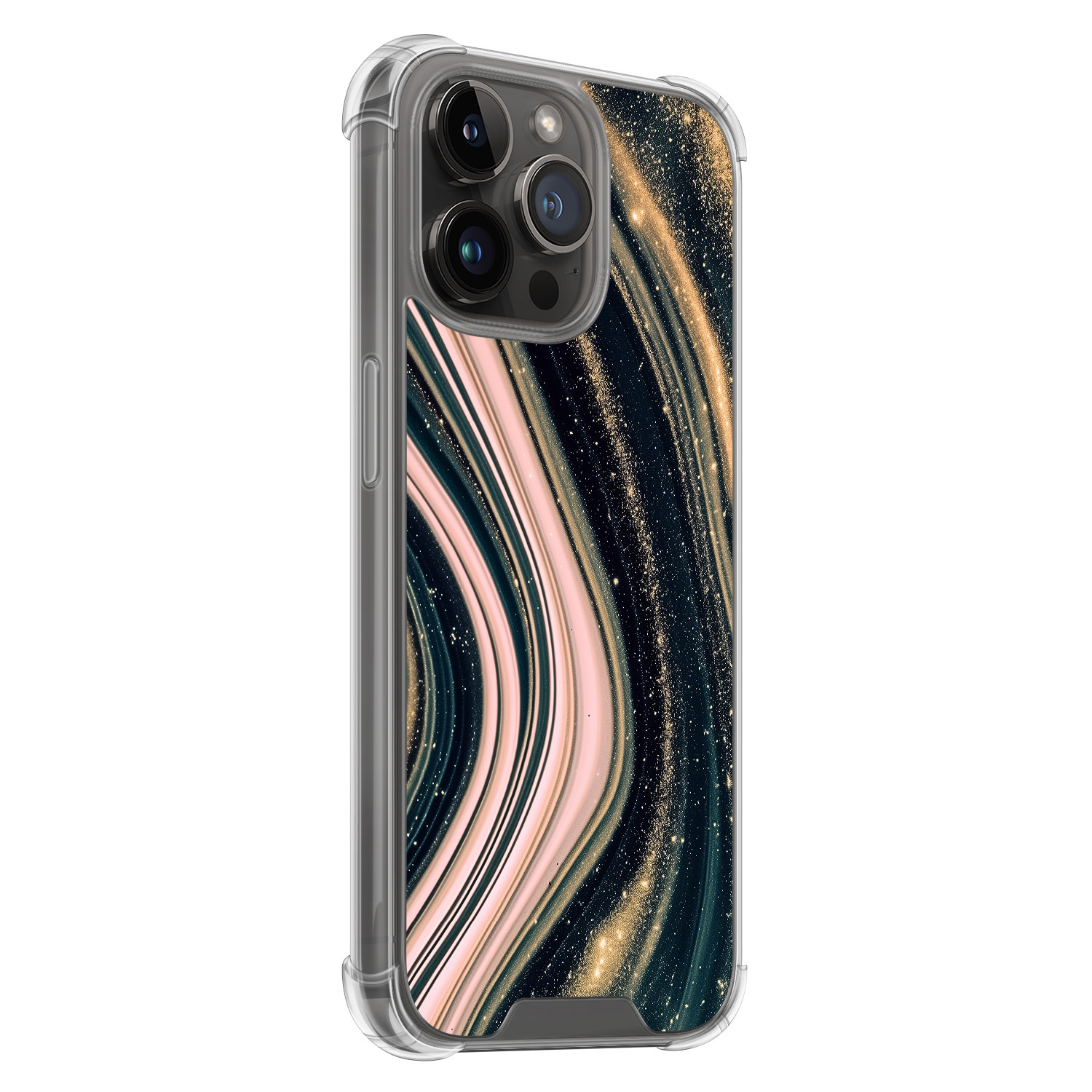 Leuke Telefoonhoesjes iPhone 14 Pro Max shockproof case - Marble waves