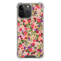 Leuke Telefoonhoesjes iPhone 14 Pro Max shockproof case - Floral garden