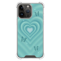 Leuke Telefoonhoesjes iPhone 14 Pro Max shockproof case - Retro hart vlinder