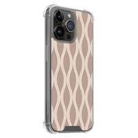 Leuke Telefoonhoesjes iPhone 14 Pro Max shockproof case - Abstract beige