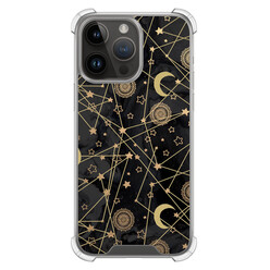 Leuke Telefoonhoesjes iPhone 14 Pro Max shockproof case - Sun, moon & stars