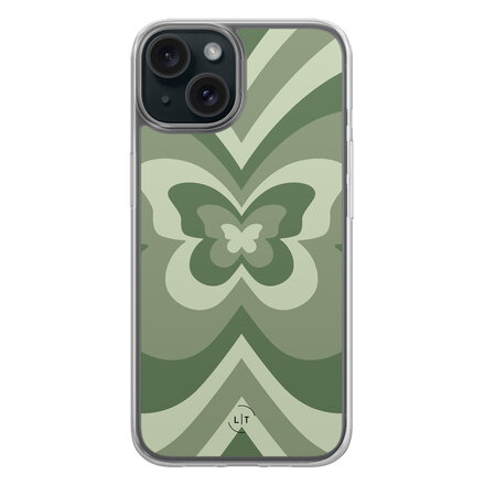 Retro vlinder groen