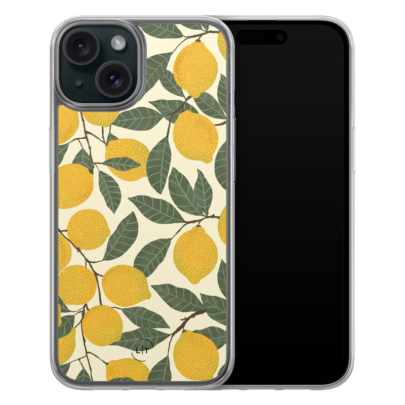 Leuke Telefoonhoesjes iPhone 15 hybride hoesje - Citroenen