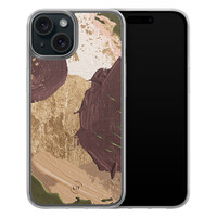 Leuke Telefoonhoesjes iPhone 15 hybride hoesje - Abstract art