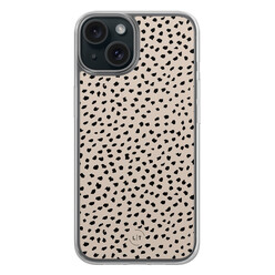 Leuke Telefoonhoesjes iPhone 15 hybride hoesje - Almond dots