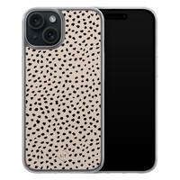 Leuke Telefoonhoesjes iPhone 15 hybride hoesje - Almond dots