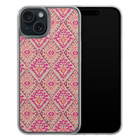 Leuke Telefoonhoesjes iPhone 15 hybride hoesje - Ibiza art deco