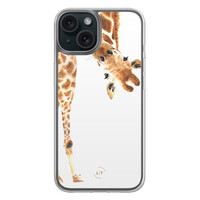 Leuke Telefoonhoesjes iPhone 15 hybride hoesje - Giraffe
