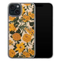 Leuke Telefoonhoesjes iPhone 15 hybride hoesje - Retro flowers