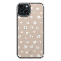 Leuke Telefoonhoesjes iPhone 15 hybride hoesje - Cute flowers