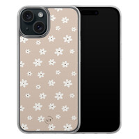 Leuke Telefoonhoesjes iPhone 15 hybride hoesje - Cute flowers