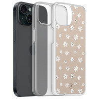 Leuke Telefoonhoesjes iPhone 15 hybride hoesje - Cute flowers