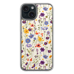 Leuke Telefoonhoesjes iPhone 15 hybride hoesje - Wildflowers