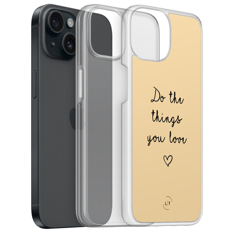 Leuke Telefoonhoesjes iPhone 15 hybride hoesje - Do the things you love