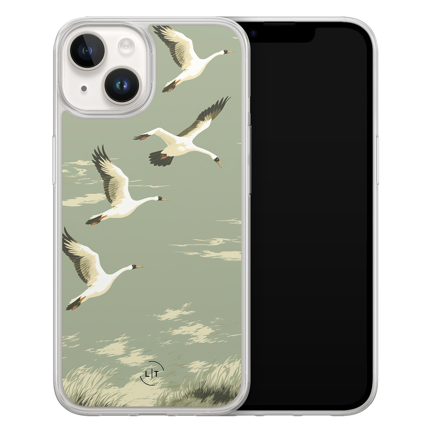 Leuke Telefoonhoesjes iPhone 14 hybride hoesje - Vogels