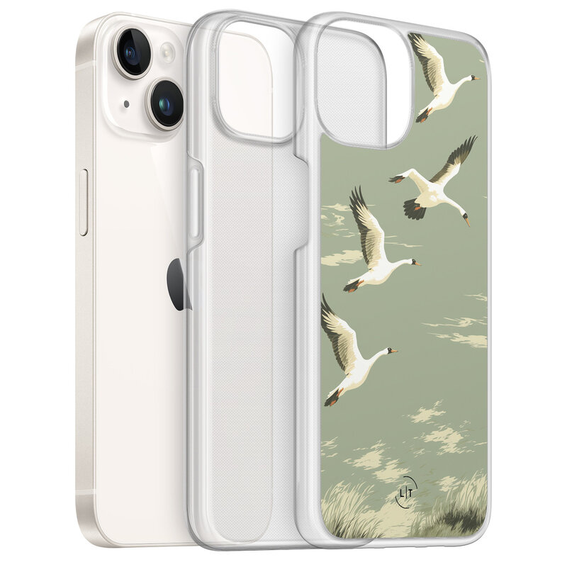 Leuke Telefoonhoesjes iPhone 14 hybride hoesje - Vogels