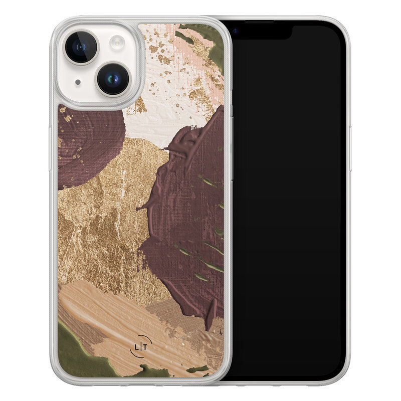 Leuke Telefoonhoesjes iPhone 14 hybride hoesje - Abstract art