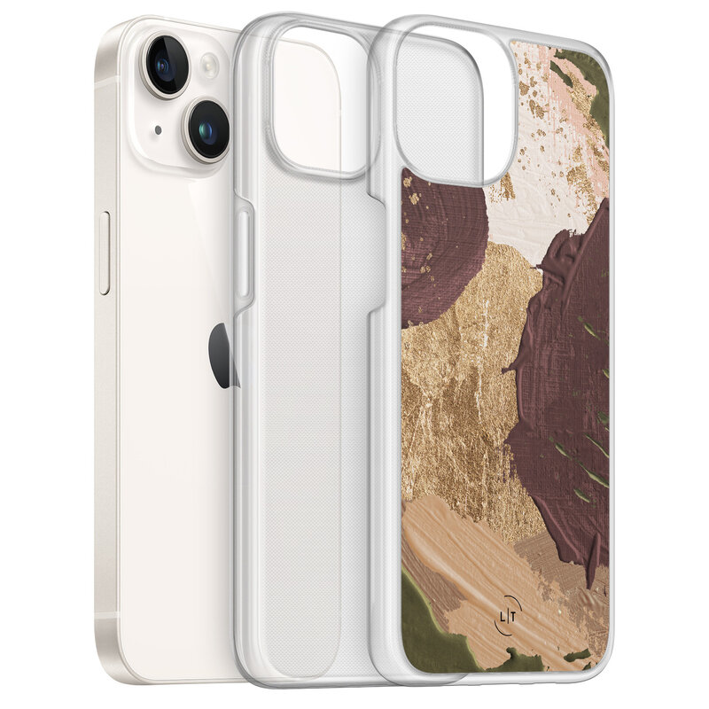 Leuke Telefoonhoesjes iPhone 14 hybride hoesje - Abstract art