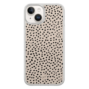 Leuke Telefoonhoesjes iPhone 14 hybride hoesje - Almond dots