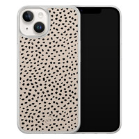 Leuke Telefoonhoesjes iPhone 14 hybride hoesje - Almond dots