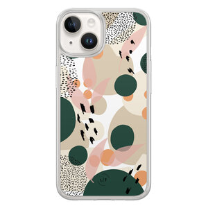 Leuke Telefoonhoesjes iPhone 14 hybride hoesje - Abstract print