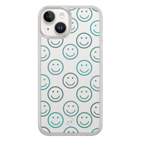 Leuke Telefoonhoesjes iPhone 14 hybride hoesje - Happy smileys
