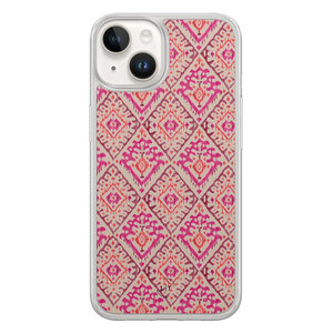 Leuke Telefoonhoesjes iPhone 14 hybride hoesje - Ibiza art deco