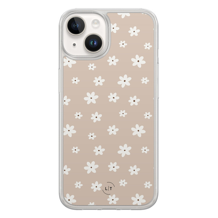 Leuke Telefoonhoesjes iPhone 14 hybride hoesje - Cute flowers