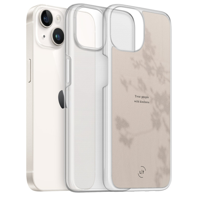 Leuke Telefoonhoesjes iPhone 14 hybride hoesje - Be kind