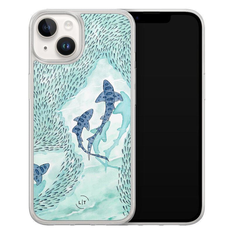 Leuke Telefoonhoesjes iPhone 14 hybride hoesje - Baby shark