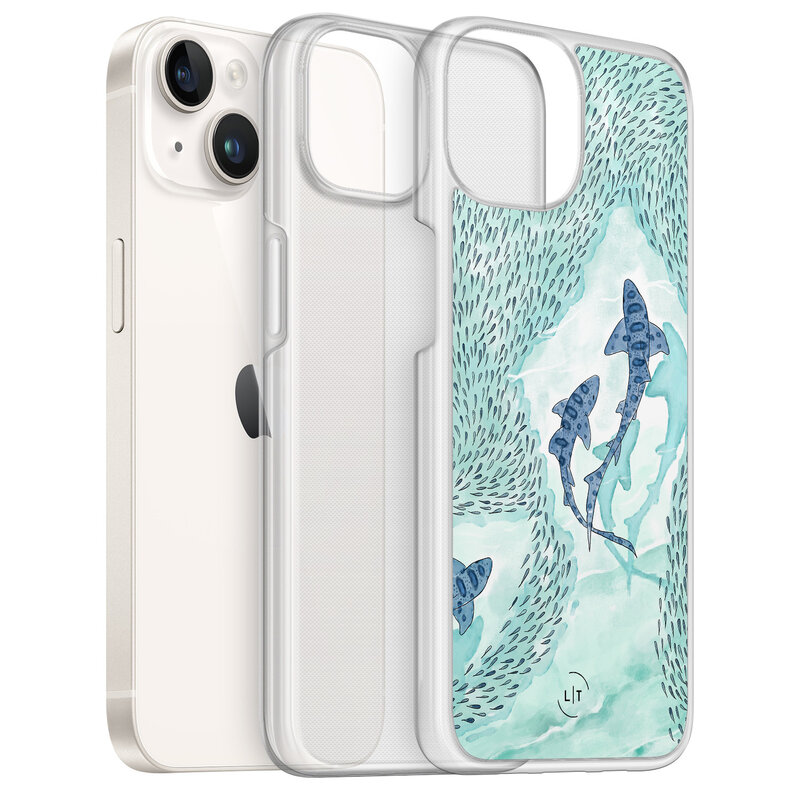 Leuke Telefoonhoesjes iPhone 14 hybride hoesje - Baby shark