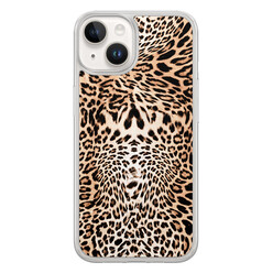 Leuke Telefoonhoesjes iPhone 14 hybride hoesje - Luipaardprint