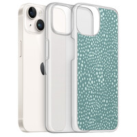 Leuke Telefoonhoesjes iPhone 14 hybride hoesje - Blue dots