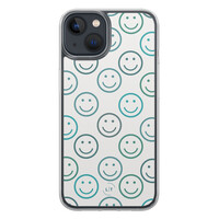 Leuke Telefoonhoesjes iPhone 13 hybride hoesje - Happy smileys