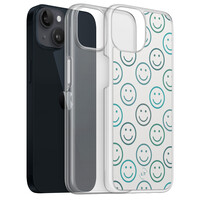 Leuke Telefoonhoesjes iPhone 13 hybride hoesje - Happy smileys