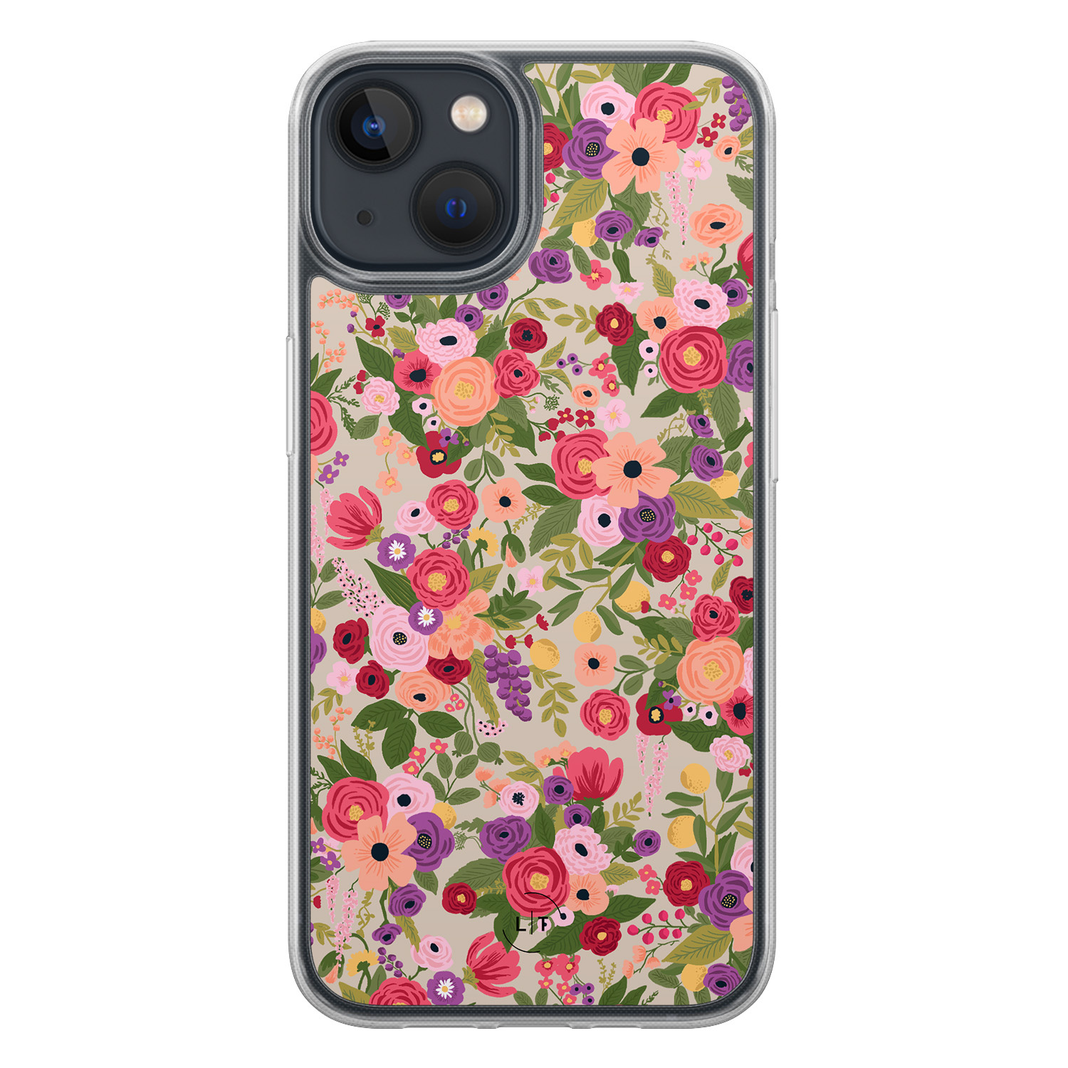 Leuke Telefoonhoesjes iPhone 13 hybride hoesje - Floral garden