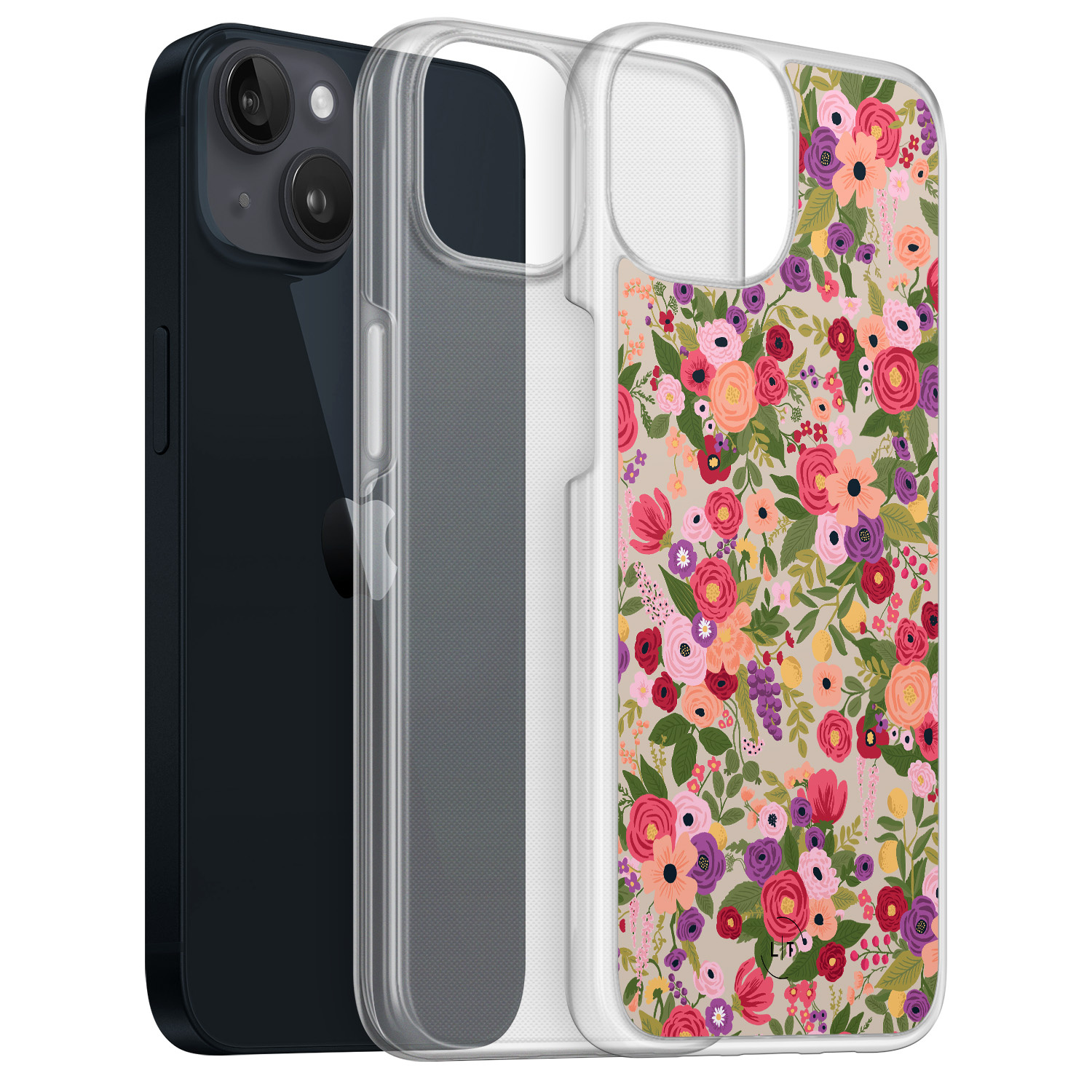 Leuke Telefoonhoesjes iPhone 13 hybride hoesje - Floral garden