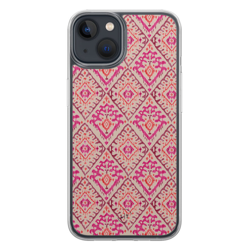 Leuke Telefoonhoesjes iPhone 13 hybride hoesje - Ibiza art deco