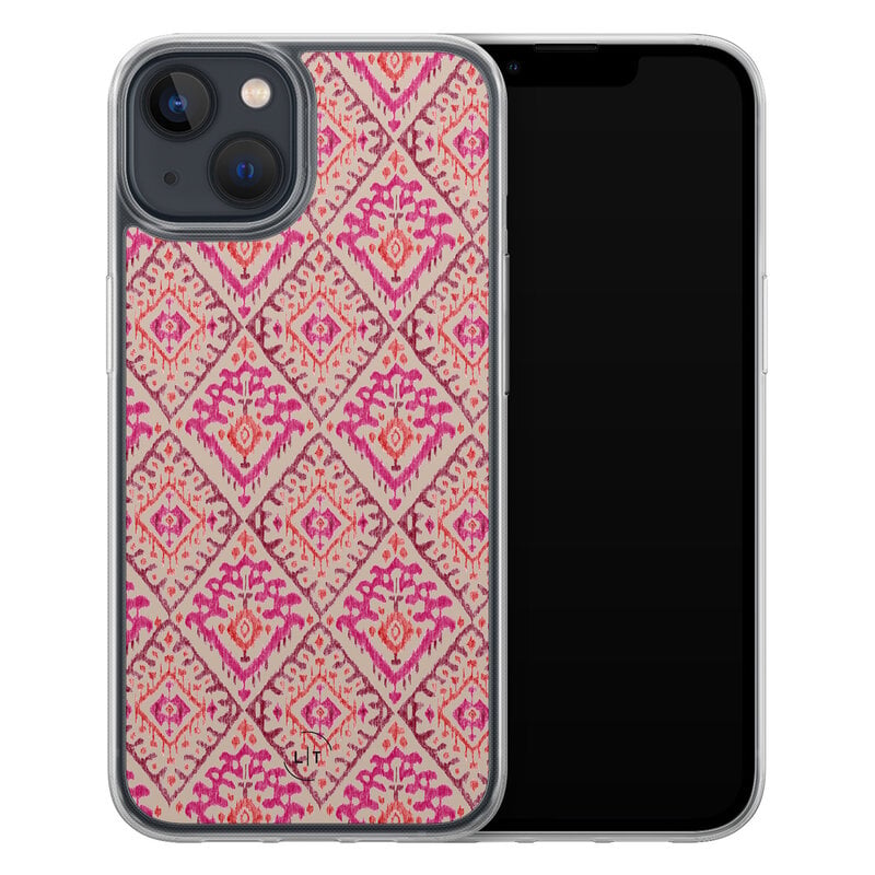 Leuke Telefoonhoesjes iPhone 13 hybride hoesje - Ibiza art deco