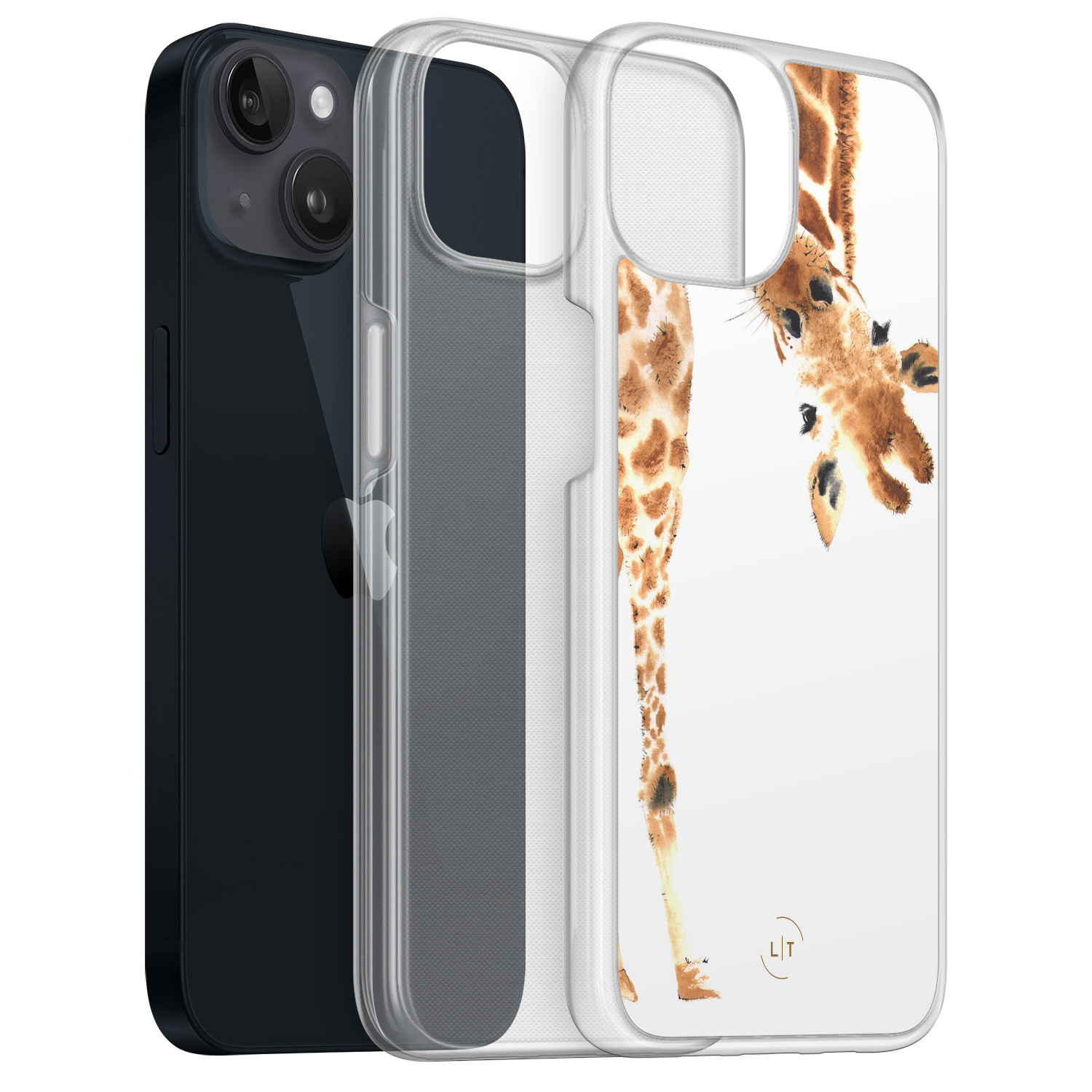 Leuke Telefoonhoesjes iPhone 13 hybride hoesje - Giraffe