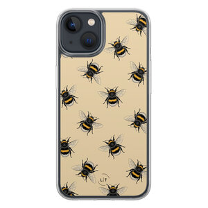 Leuke Telefoonhoesjes iPhone 13 hybride hoesje - Bee happy