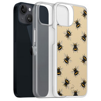 Leuke Telefoonhoesjes iPhone 13 hybride hoesje - Bee happy