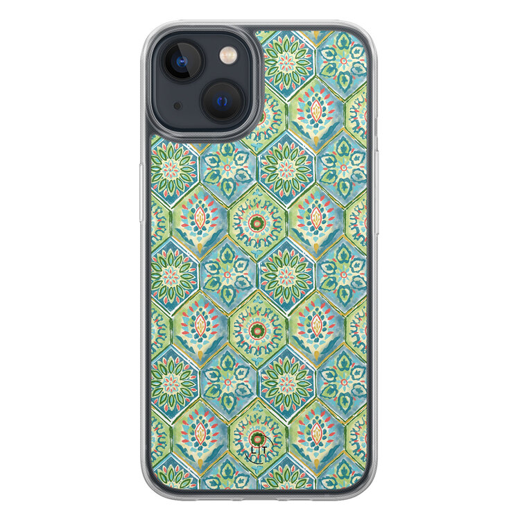 Leuke Telefoonhoesjes iPhone 13 hybride hoesje - Bohemian vibes