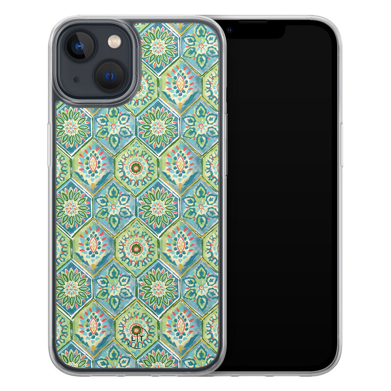 Leuke Telefoonhoesjes iPhone 13 hybride hoesje - Bohemian vibes
