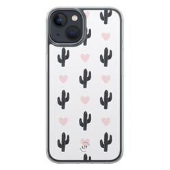 Leuke Telefoonhoesjes iPhone 13 hybride hoesje - Cactus love