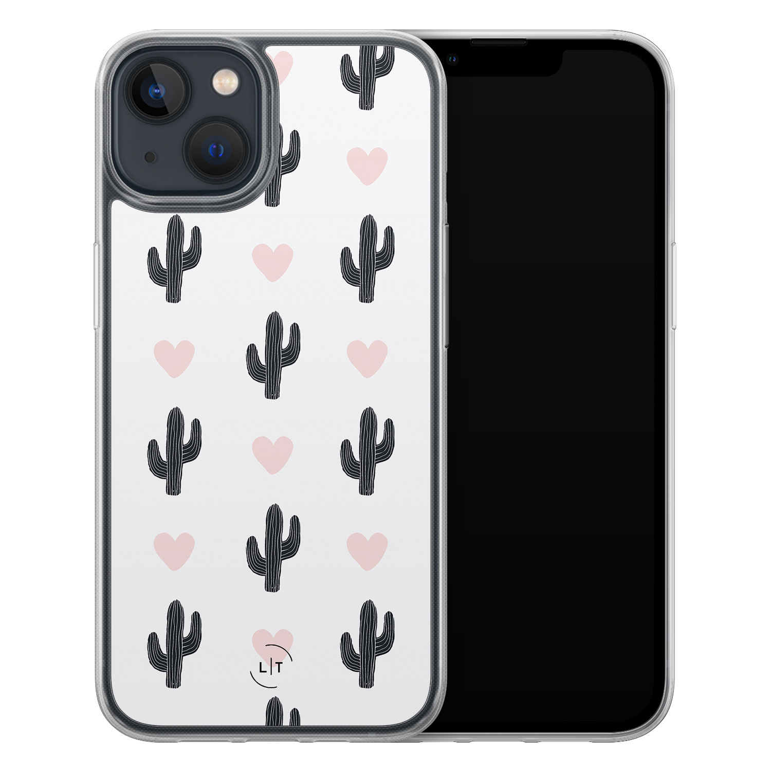 Leuke Telefoonhoesjes iPhone 13 hybride hoesje - Cactus love