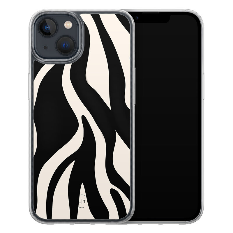 Leuke Telefoonhoesjes iPhone 13 hybride hoesje - Zebra